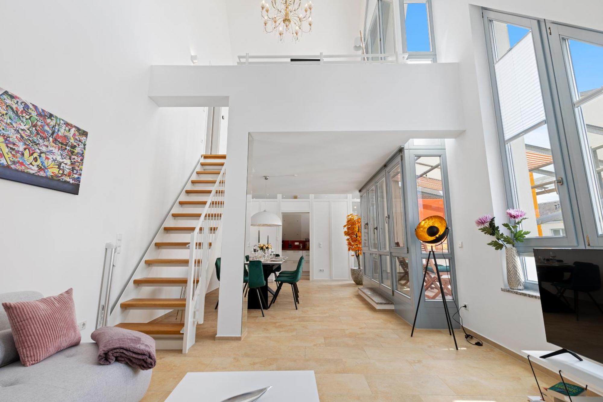 Helloflats - Luxus-Penthouse - Balkon - Parking - Zentrum - Therme - Naehe Flughafen Muc Erding Dış mekan fotoğraf